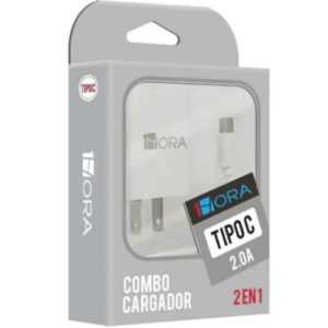 Combo cargador tipo C 2.0A 1Hora