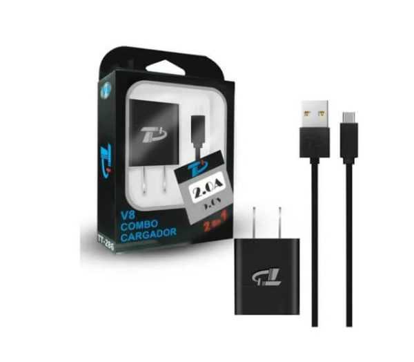 Combo cargador V8 2.0A TD