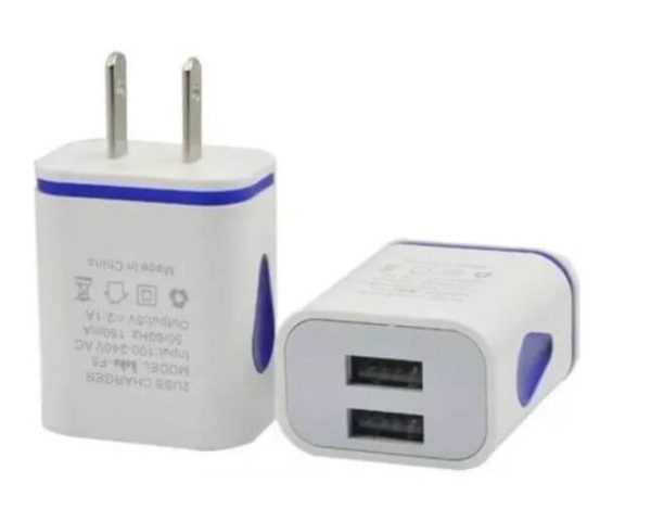Cubo Cargador De Pared USB 2 Puertos Con Luz Led Gota 5v 2.1 - Imagen 2
