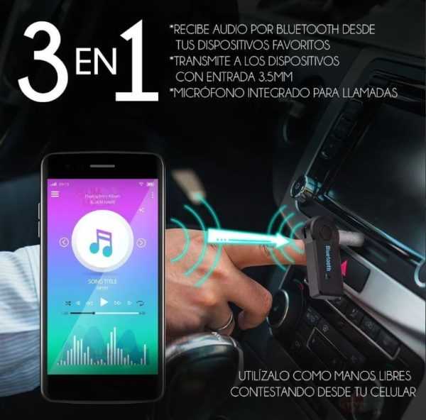Transmisor 3.5mm Receptor Bluetooth Música Llamadas - Imagen 2